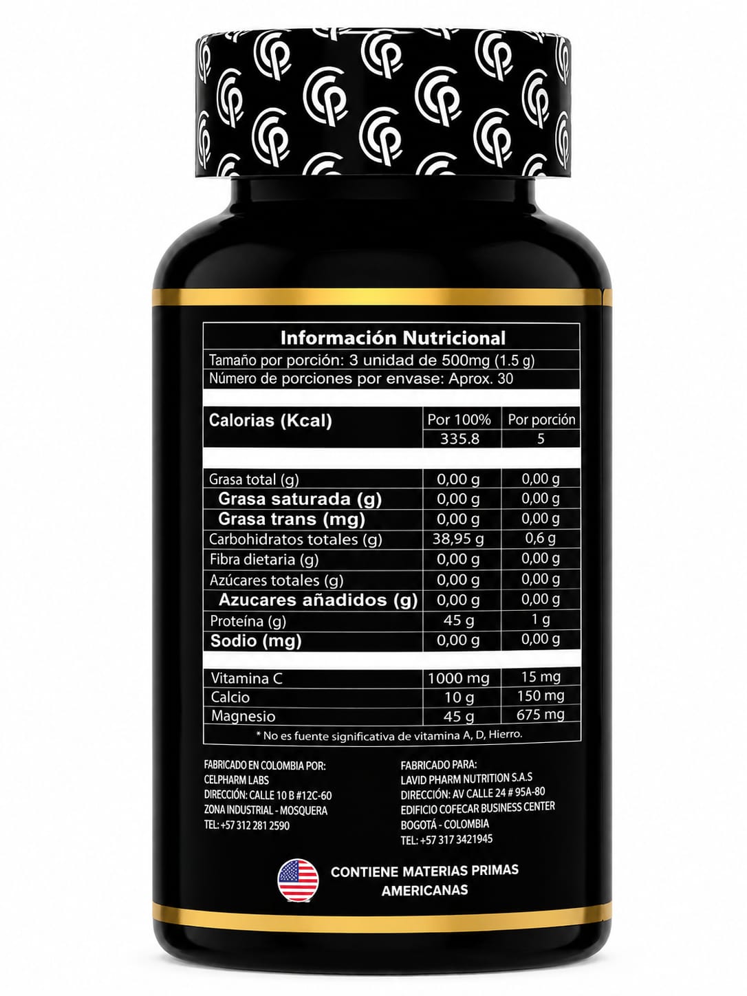 Magnesio Complex - tabla nutricional
